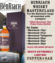 Benriach Whisky Tasting Masterclass